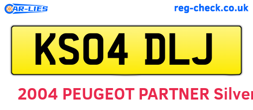 KS04DLJ are the vehicle registration plates.