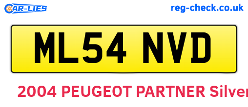 ML54NVD are the vehicle registration plates.
