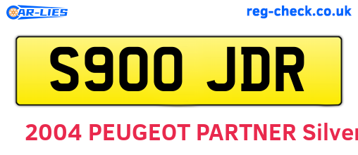 S900JDR are the vehicle registration plates.