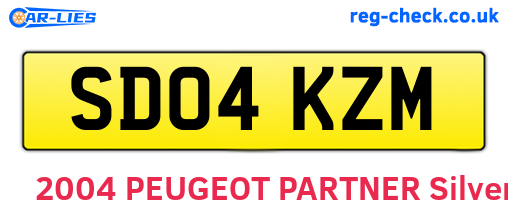 SD04KZM are the vehicle registration plates.