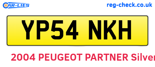 YP54NKH are the vehicle registration plates.