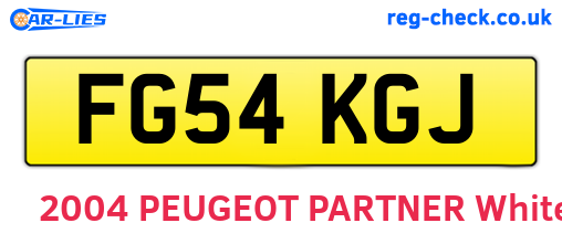 FG54KGJ are the vehicle registration plates.