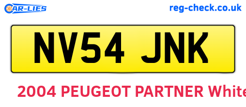 NV54JNK are the vehicle registration plates.