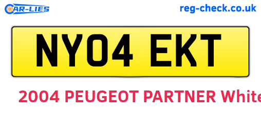 NY04EKT are the vehicle registration plates.