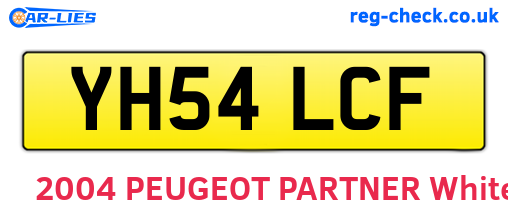 YH54LCF are the vehicle registration plates.