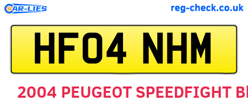 HF04NHM are the vehicle registration plates.