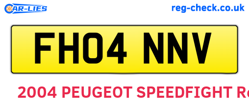 FH04NNV are the vehicle registration plates.