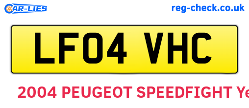 LF04VHC are the vehicle registration plates.