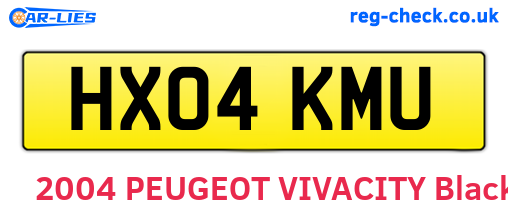 HX04KMU are the vehicle registration plates.