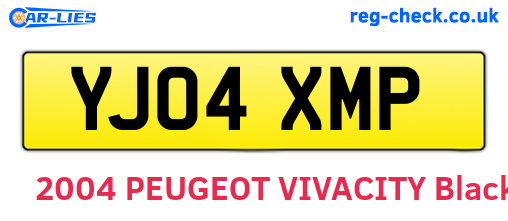 YJ04XMP are the vehicle registration plates.