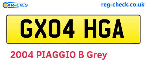 GX04HGA are the vehicle registration plates.
