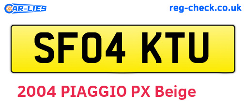 SF04KTU are the vehicle registration plates.