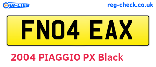 FN04EAX are the vehicle registration plates.