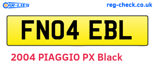 FN04EBL are the vehicle registration plates.