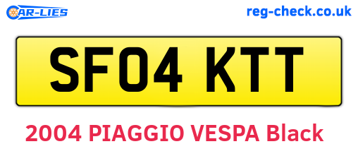 SF04KTT are the vehicle registration plates.