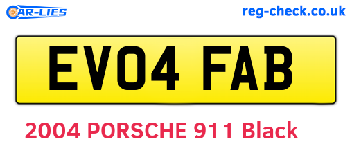 EV04FAB are the vehicle registration plates.