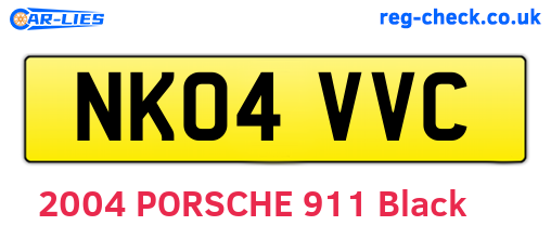 NK04VVC are the vehicle registration plates.