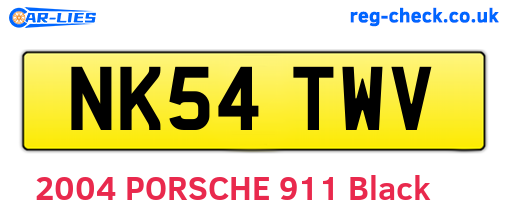 NK54TWV are the vehicle registration plates.
