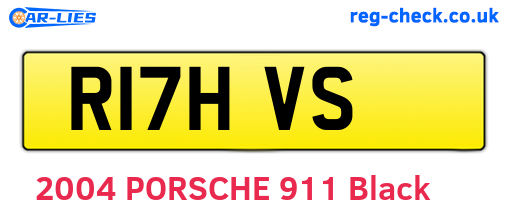 R17HVS are the vehicle registration plates.