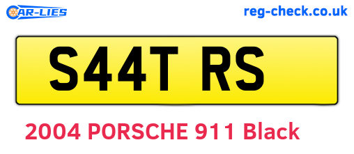 S44TRS are the vehicle registration plates.
