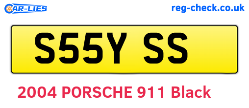 S55YSS are the vehicle registration plates.