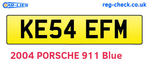 KE54EFM are the vehicle registration plates.