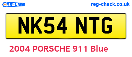 NK54NTG are the vehicle registration plates.