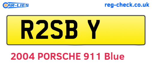 R2SBY are the vehicle registration plates.