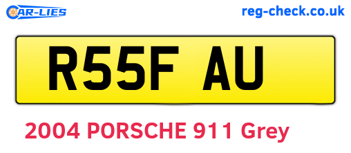 R55FAU are the vehicle registration plates.