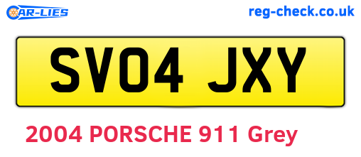 SV04JXY are the vehicle registration plates.
