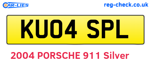 KU04SPL are the vehicle registration plates.