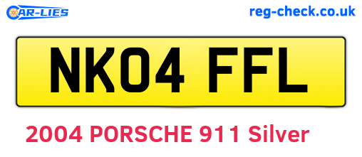 NK04FFL are the vehicle registration plates.