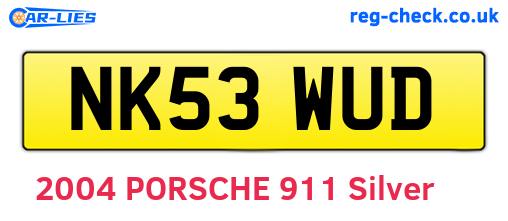 NK53WUD are the vehicle registration plates.