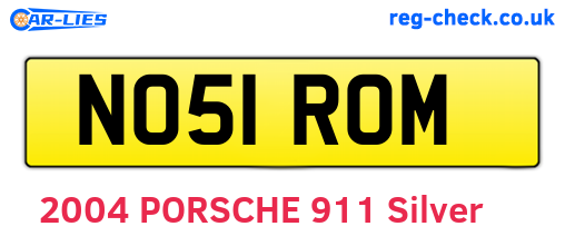 NO51ROM are the vehicle registration plates.