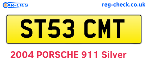 ST53CMT are the vehicle registration plates.
