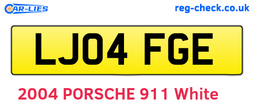 LJ04FGE are the vehicle registration plates.