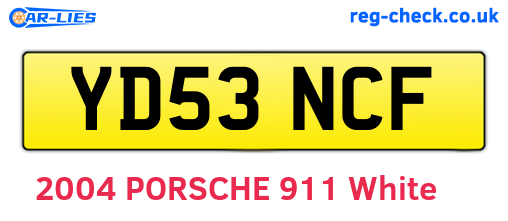 YD53NCF are the vehicle registration plates.