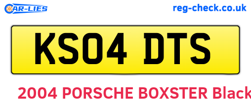 KS04DTS are the vehicle registration plates.