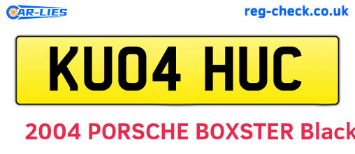 KU04HUC are the vehicle registration plates.