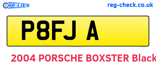 P8FJA are the vehicle registration plates.