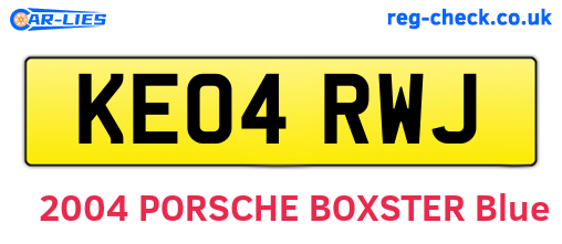 KE04RWJ are the vehicle registration plates.
