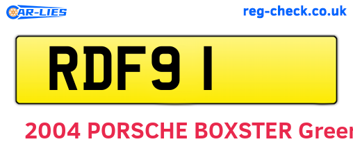 RDF91 are the vehicle registration plates.