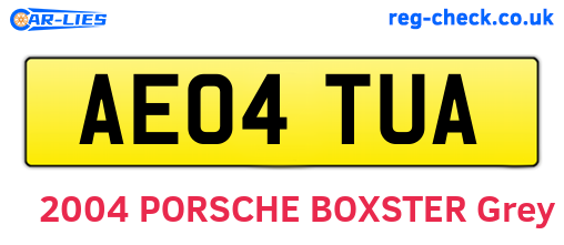 AE04TUA are the vehicle registration plates.