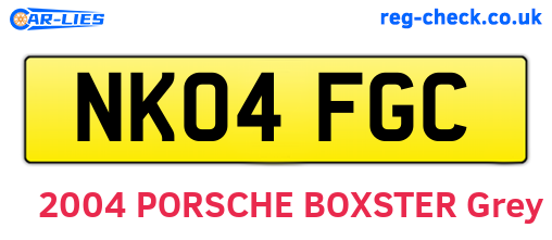 NK04FGC are the vehicle registration plates.