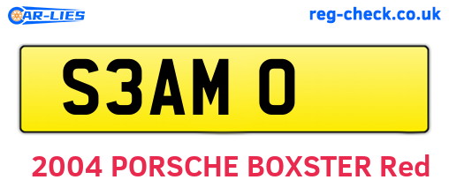 S3AMO are the vehicle registration plates.