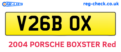 V26BOX are the vehicle registration plates.