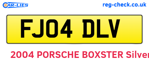 FJ04DLV are the vehicle registration plates.