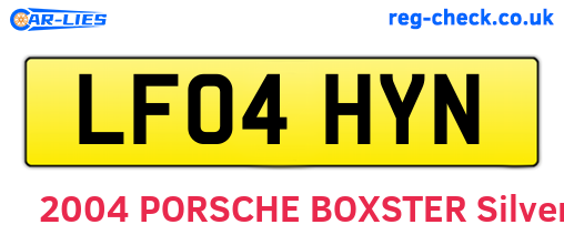LF04HYN are the vehicle registration plates.