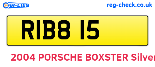 RIB815 are the vehicle registration plates.