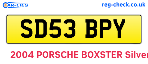 SD53BPY are the vehicle registration plates.